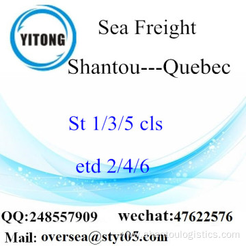 Shantou Port LCL Consolidation To Quebec